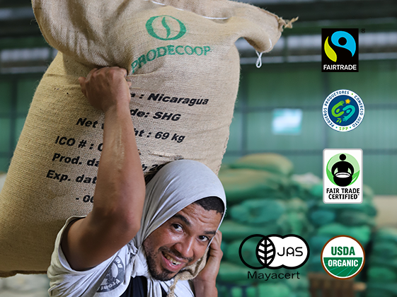 Sacos con sello de certificación para exportación