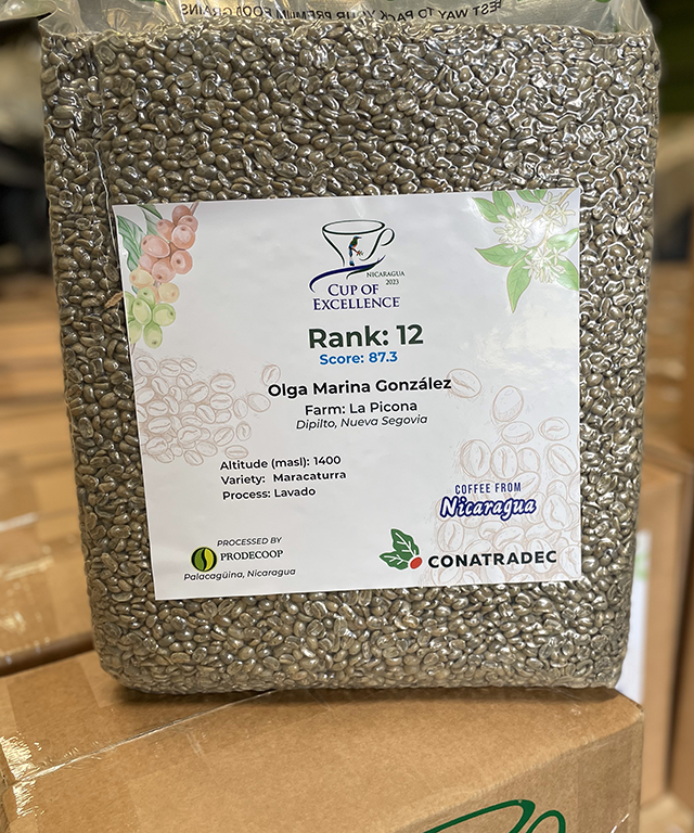 Reconocimiento de PRODECOOP en Taza de Excelencia Nicaragua